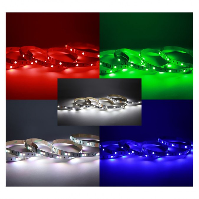 Bandeau LED RGB6000K 5m 60 LED/m 9W/m IP20 - 12V