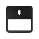 Collerette asymétrique ouverture Noire pour QUADRA 280 x 280 x 50 mm
