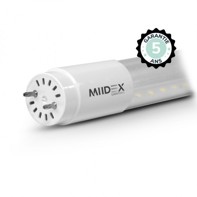 Tube LED T8 12W 4000K 1200 mm Clair Phase / Neutre même côté - Garantie 5 ans