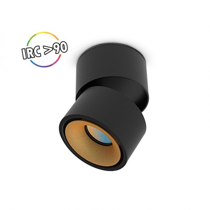 Applique Décorative CCT 6W Noir/Doré Inclinable/orientable