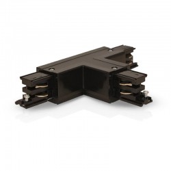 Connecteur Triphase Forme T Circuit Intérieur Gauche Noir