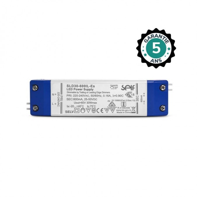 Alimentation pour LED 25-50VDC 28W Dimmable Coupure de phase - Garantie 5 ans