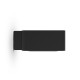 Applique Murale Noire Carrée LED Solaire 5W 3000K Détecteur IR