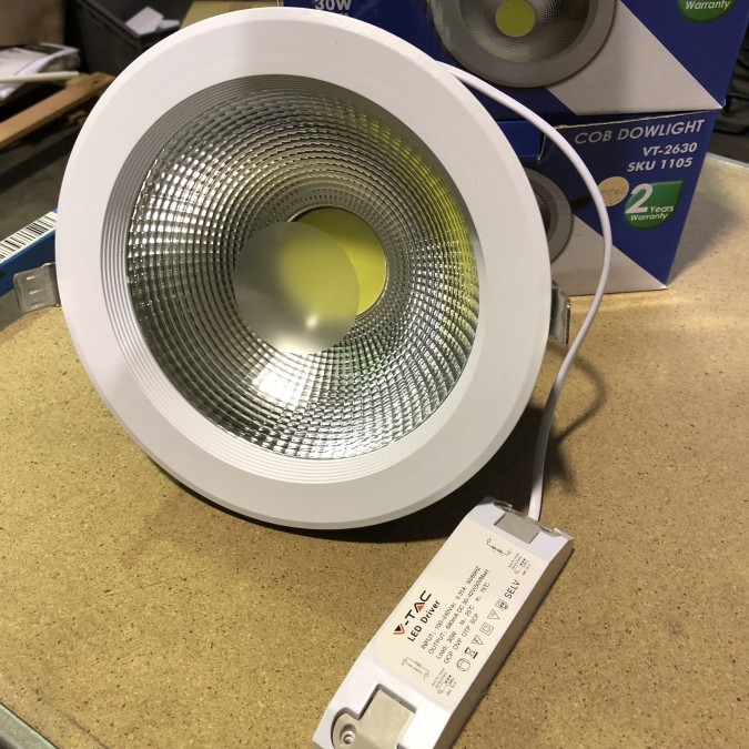 DownLight COB encastrable 30W Blanc froid V-TAC