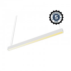 Linéaire LED prismatique Blanc 2 CCT 36W Dimmable DALI 2/PUSH - 1500 mm - Garantie 5 ans