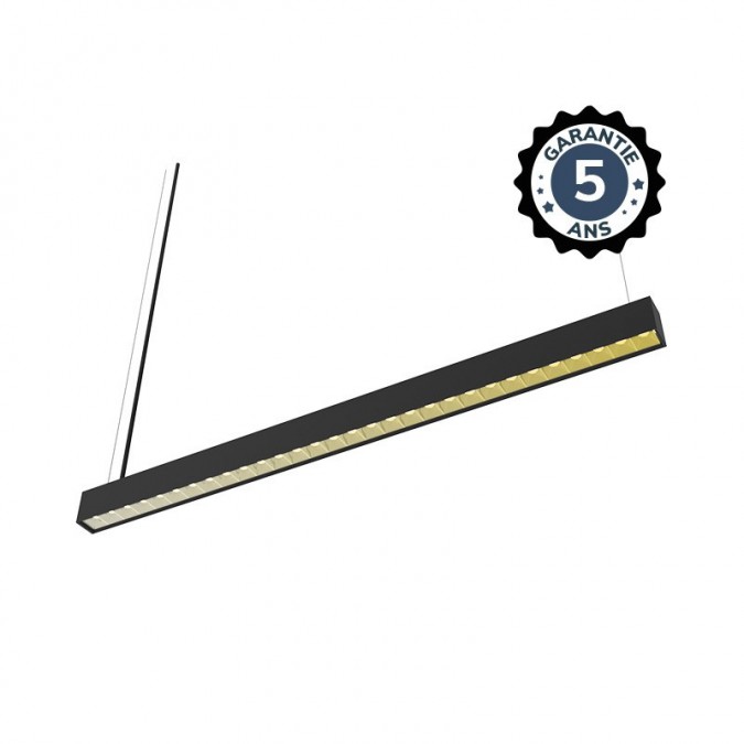 Linéaire LED réflecteur Noir 2 CCT 24W Dimmable DALI 2/PUSH - 1200 mm - Garantie 5 ans