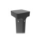 Potelet Solaire LED Carré 6W 3000K Noir 950 mm Détecteur IR