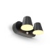 Applique Murale Double Orientable LED Noir Détecteur IR 20W 3000K