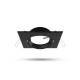 Support plafond carré orientable noir 82 x 82 mm