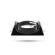 Support plafond carré orientable noir 82 x 82 mm