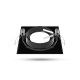 Support plafond carré orientable noir 82 x 82 mm
