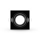 Support plafond carré orientable noir 82 x 82 mm