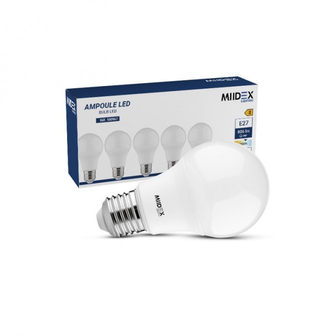 Ampoule LED E27 Bulb 7W 4000K 180 - Pack de 5