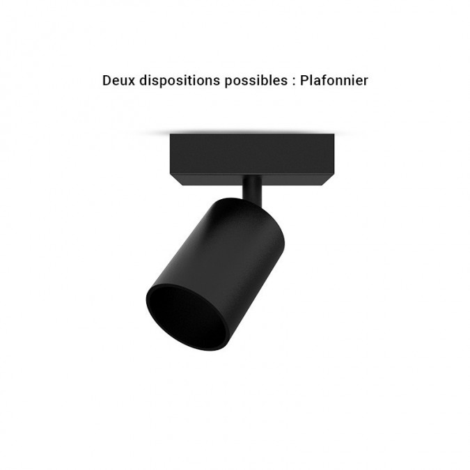 Applique orientable noir GU10 x1