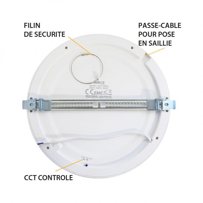 Plafonnier LED Blanc Ø300 24W CCT