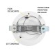 Plafonnier LED Blanc Ø125 6W CCT