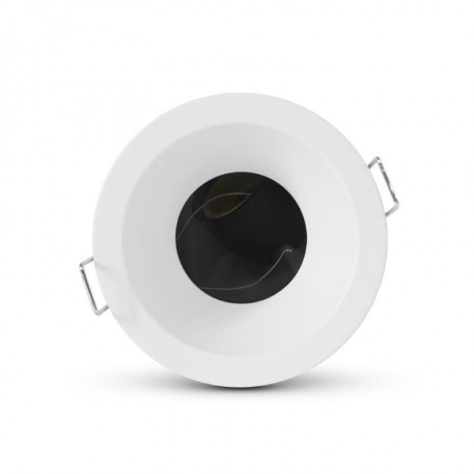Support plafond BBC Rond Blanc Basse Luminance avec douille automatique Ø90 mm