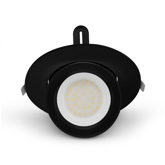 Spot LED Escargot Rond Inclinable et Orientable Noir 38W CCT - Garantie 5 ans
