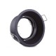 Support de spot Rond Basse luminance noir Ø85mm IP20