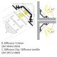 Profilé Aluminium LED Angle 45° - Ruban LED 10mm - Dimension 1