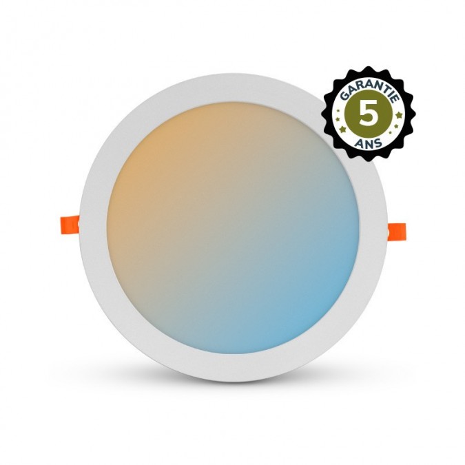 Plafonnier LED Blanc Ø300 24W CCT - Garantie 5 ans