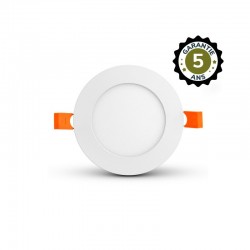Plafonnier LED Blanc Ø120 6W 3000K - Garantie 5 ans