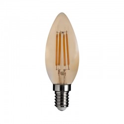 Ampoule LED E14 4W COB Filament Flamme Golden