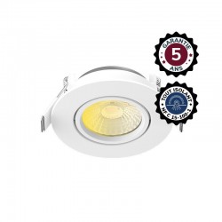 Spot LED inclinable CCT BBC 6W 2700/3000/4000K Dimmable IP65/5X - Garantie 5 ans