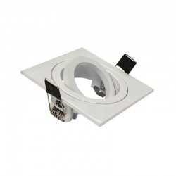 Support de spot carré orientable Blanc 88x88 mm