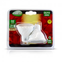 Lot de 2 Ampoules LED GU10 3W 45°