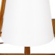 Lampe bambou & abat-jour plastique H31