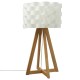 Lampe blanc MOKI en Bambou H150