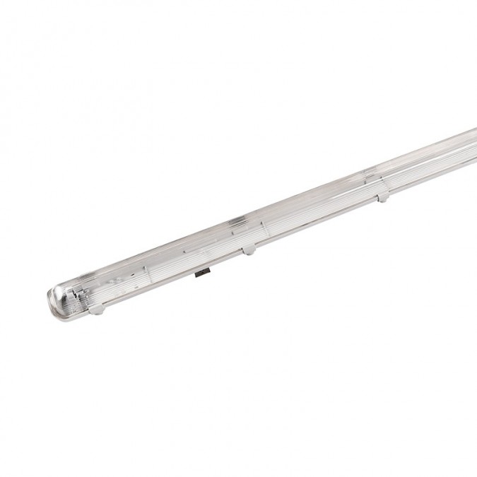 Réglette Étanche Traversant pour Tube(s) LED T8 1200mm (Phase d'un coté/Neutre de l'autre)