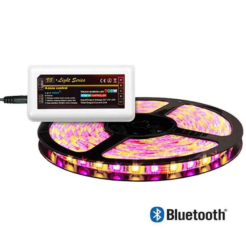 Coffret 1x5m Ruban LED RGBW Connecté Bluetooth Lumihome®