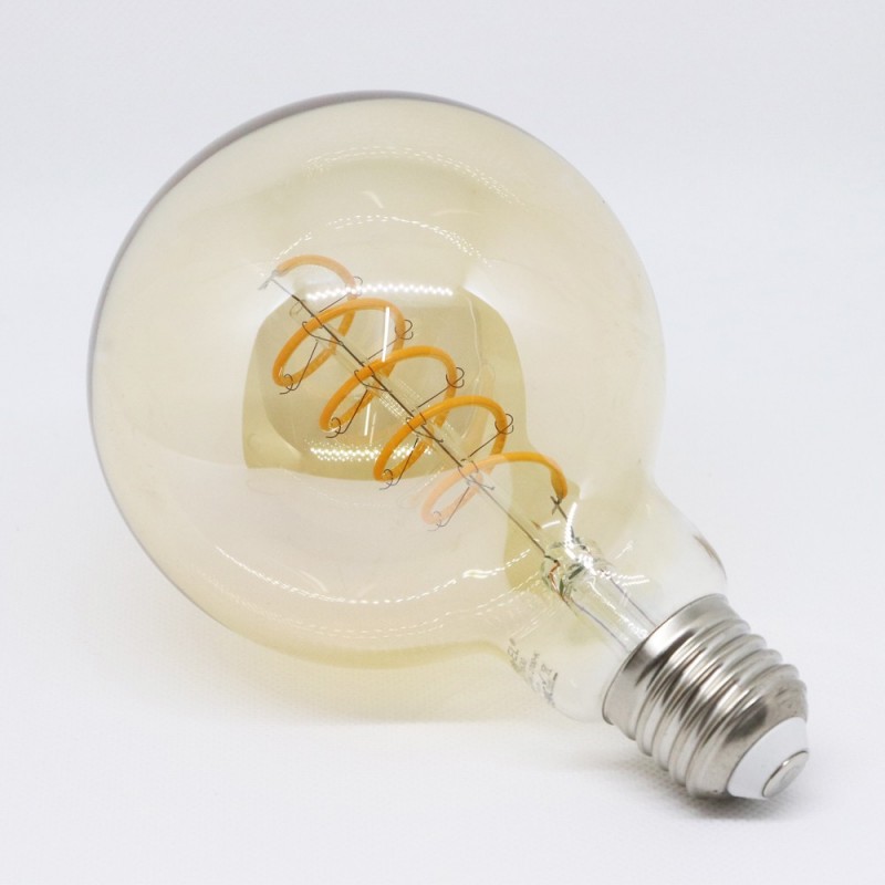 Ampoule LED G45 Filament 4W Golden Glass Dimmable E27 Blanc Très Chaud 2500K