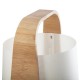 Lampe bambou & abat-jour plastique H35