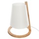 Lampe en bambou & abat-jour plastique H26