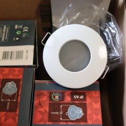 Support de spot Rond étanche IP65 Blanc Ø82mm