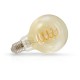 Ampoule LED E27 Globe 4W COB Filament Spirale G95 Golden