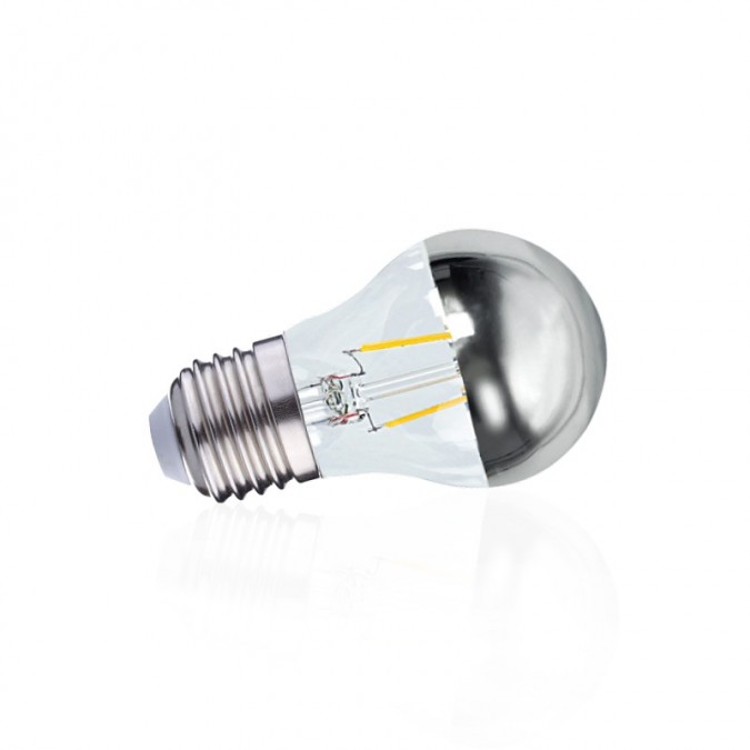 Ampoule LED E14 filament 4W G45 Calotte argentée