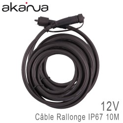 Rallonge Câble 10 mètres avec connecteurs Mâle/Femelle IP67 12V