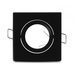 Support de spot carré orientable noir 83 MM
